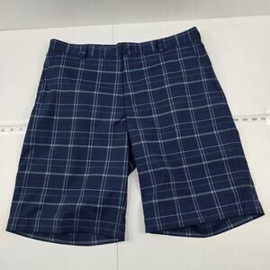 Nike Golf‎ Shorts blue plaid size 36 mens 5242